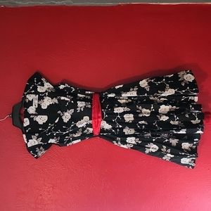 Black and white floral dress